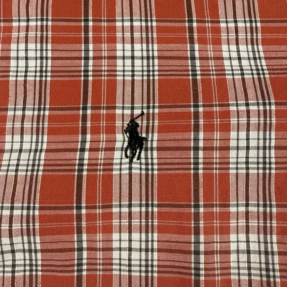 Ralph Lauren Button Down Blake Shirt Mens XL Red Plaid‎ Cotton Pony